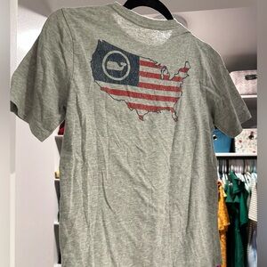 Boys Gray Medium Vineyard Vines Red, Whale and Blue tshirt